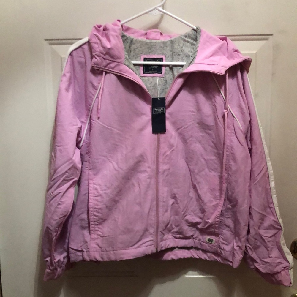 Junior L brand new lined Abercrombie windbreaker